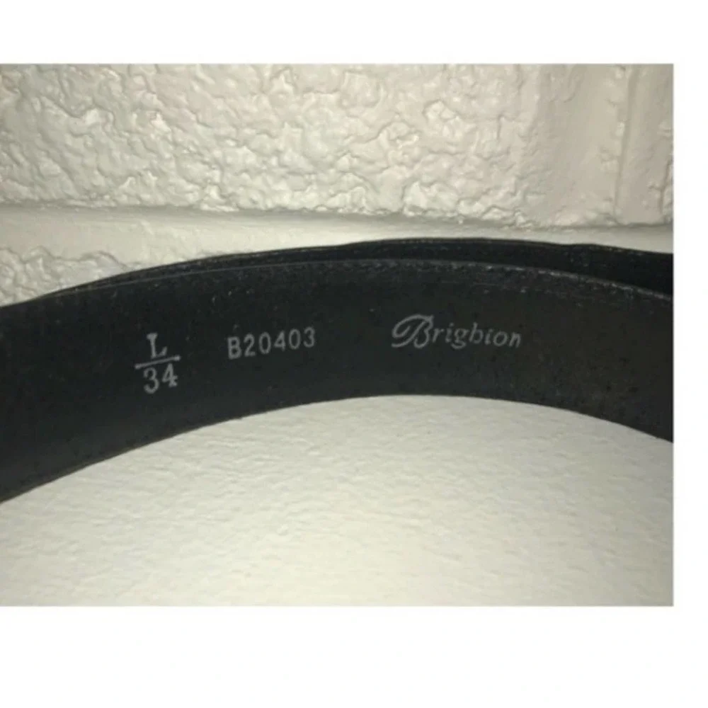 Brighton black leather belt